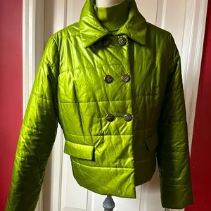 PerSe by Carlisle green quilted jacket and matching sweater